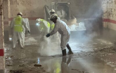 El CSIC emplea con éxito materiales espesantes contra el lodo de los garajes para facilitar su extracción tras la DANA