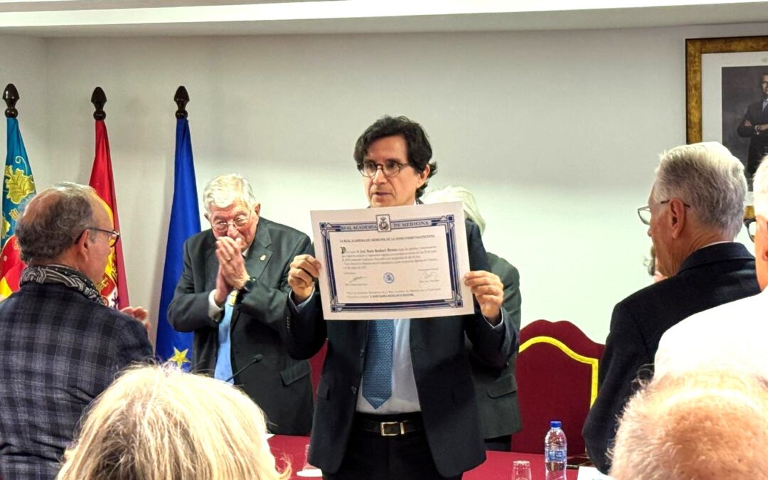 José María Benlloch, nuevo académico honorífico de la Real Academia de Medicina de la Comunitat Valenciana